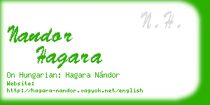 nandor hagara business card